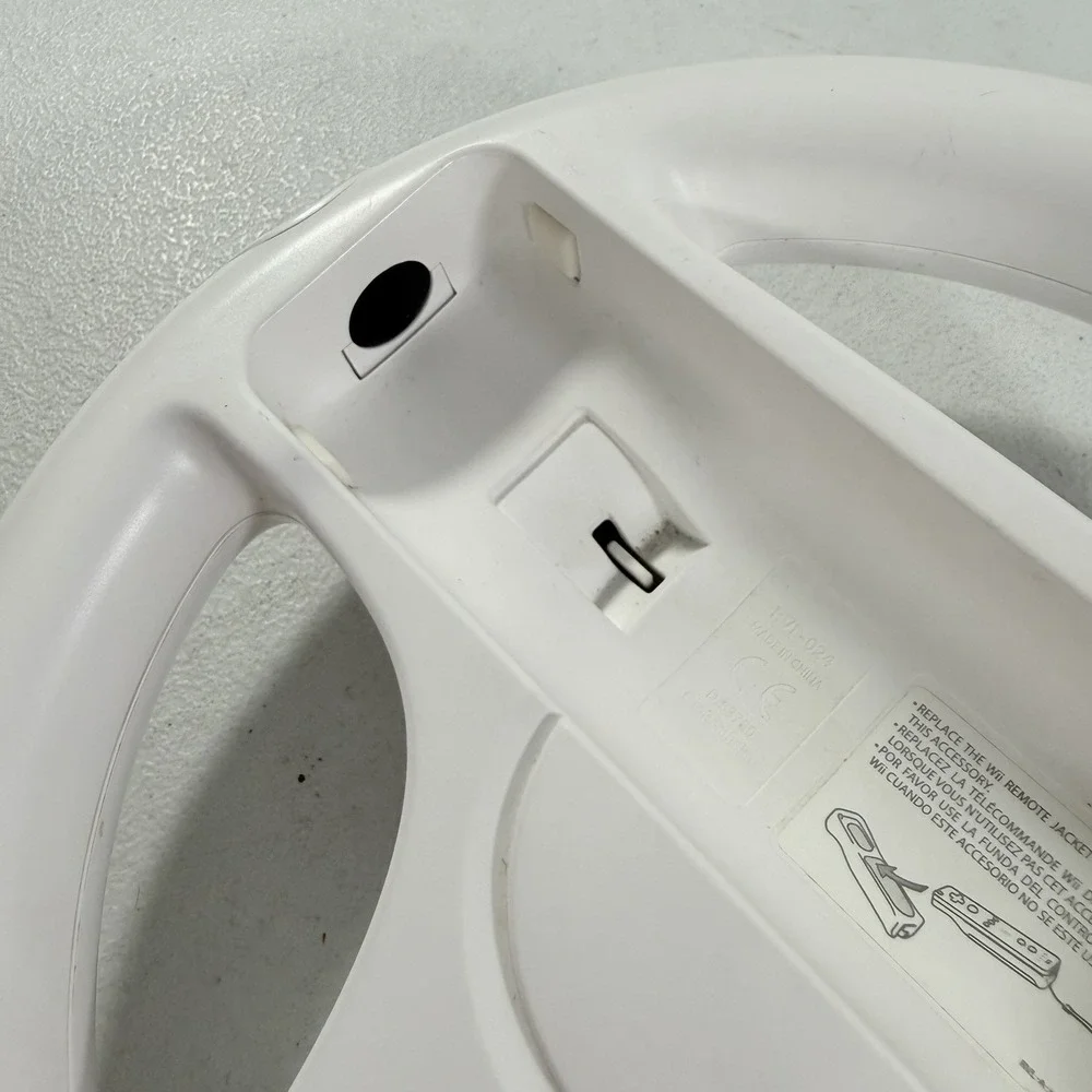 2X Official Nintendo Wii Steering Wheel Mario Kart OEM White RVL-024 Lot of 2